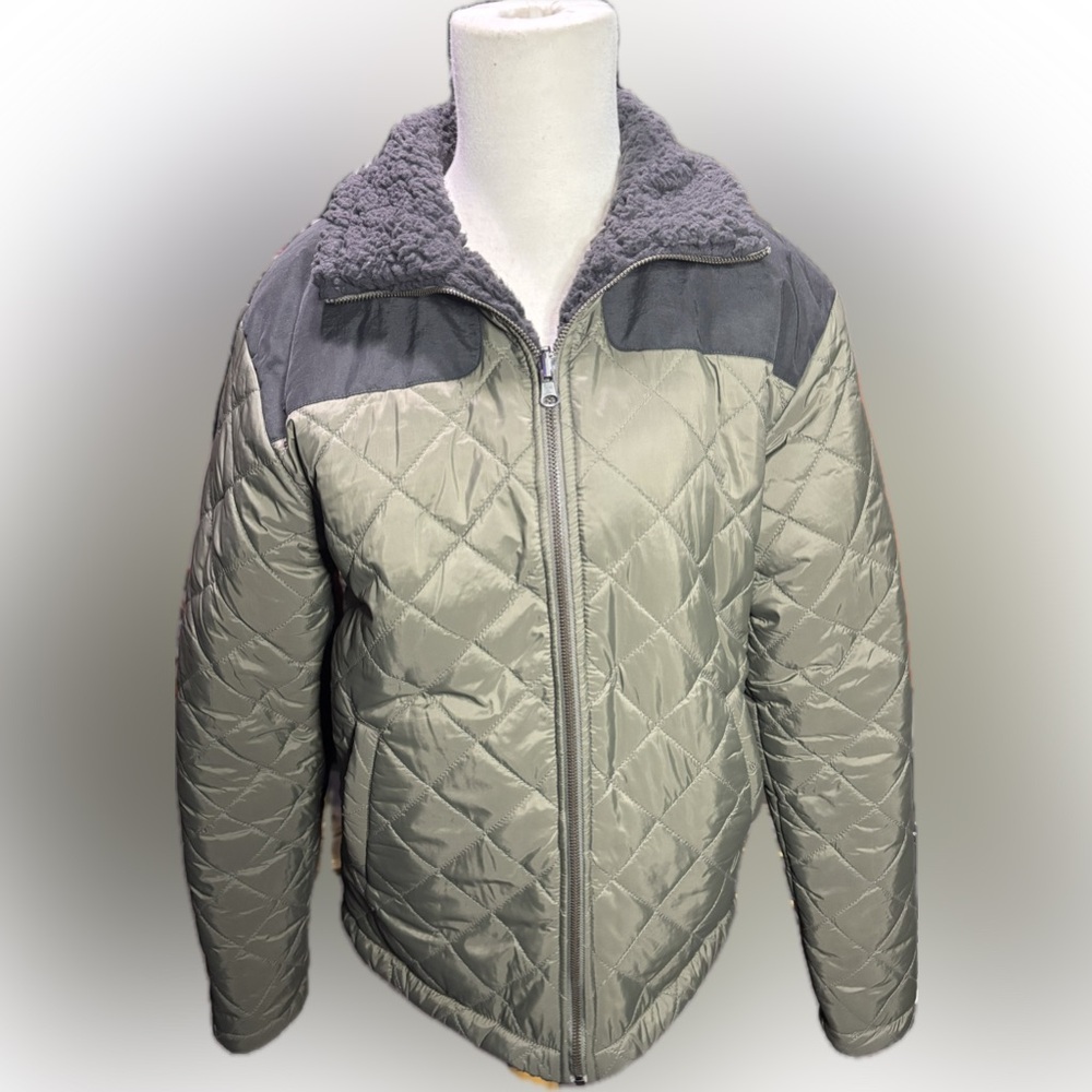 Zara Men's Quilted Gray Puffer Jacket